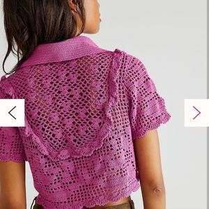 Free people crochet Cardigan